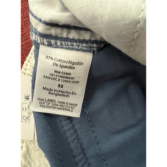 NWT George Men's Cargo Casual Blue Zip Fly Belt Loop Cotton Blend Shorts Size 32 - Picture 9 of 10
